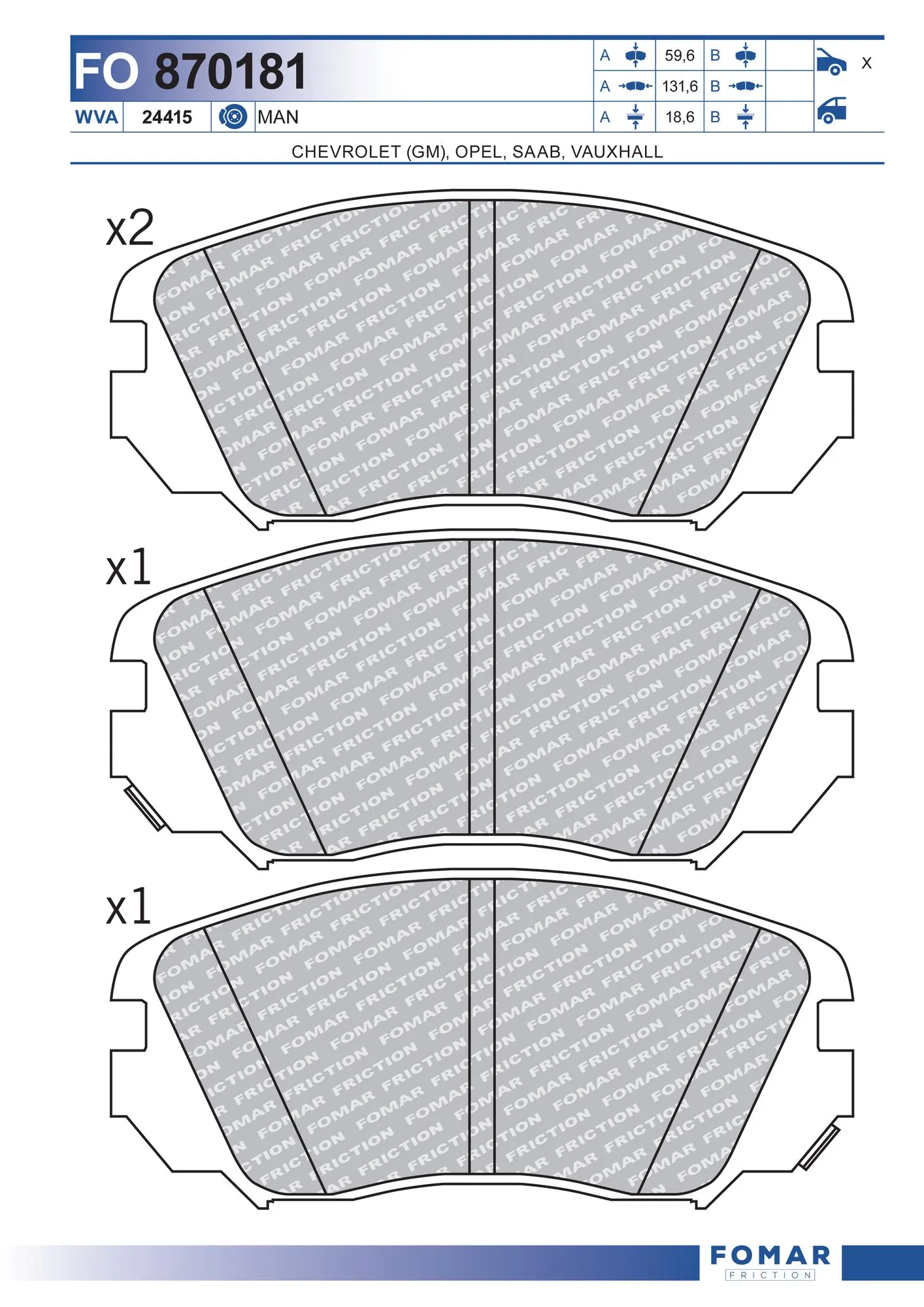 Brake Pad Set, disc brake